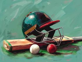 IPL Cricket oil painting 4K wallpaper