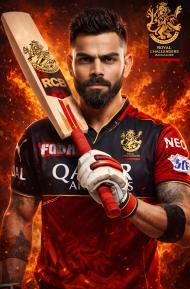 RCB Virat Kohli for mobile phone wallpaper