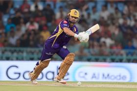 Rinku Singh KKR Batting Wallpaper HD 8K
