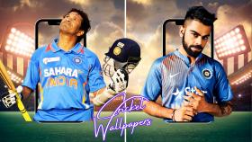 Sachin Tendulkar and Virat Kohli 4K wallpaper