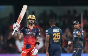 Virat Kohli Bat Raise Action 8k HD Wallpaper